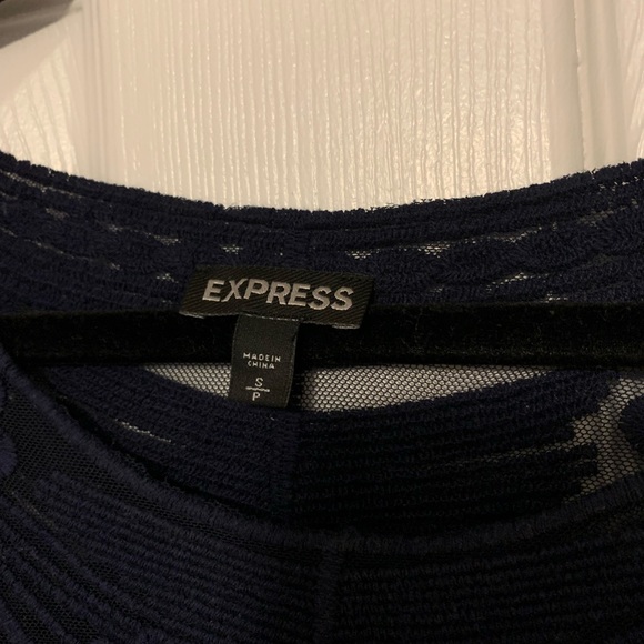 Sheer navy blue top. Size small. - Picture 2 of 10